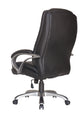 Chefsessel BRUNO-XXL/ bis 150 kg belastbar /Kunststoff anthrazit/ Wippmechanik mit Härtegradeinstellung/ Höhenverstellung/
 Gebremste Sicherheitsrollen/ B 71,5 H 114-124 T 70,5 cm