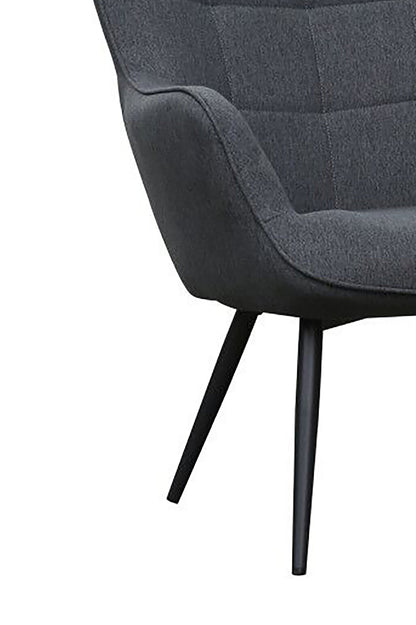 Sessel Uta / Cord grau, Samt schwarz, Webstoff dunkelgrau, Samt dunkelgrün, Webstoff sandfarben / Gestell schwarz pulverbeschichtet / Relaxsessel / Armlehnen-Sessel / B 72, H 97, T 80 cm