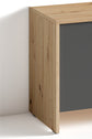 Sitzbank BEN / Schuhschrank in Artisan Eiche (Eiche-Optik), Old Wood (Altholz-Optik) oder weiß / kleine Flur-Kommode mit Klappe und Einlegeboden / B 60, H 48, T 35 cm