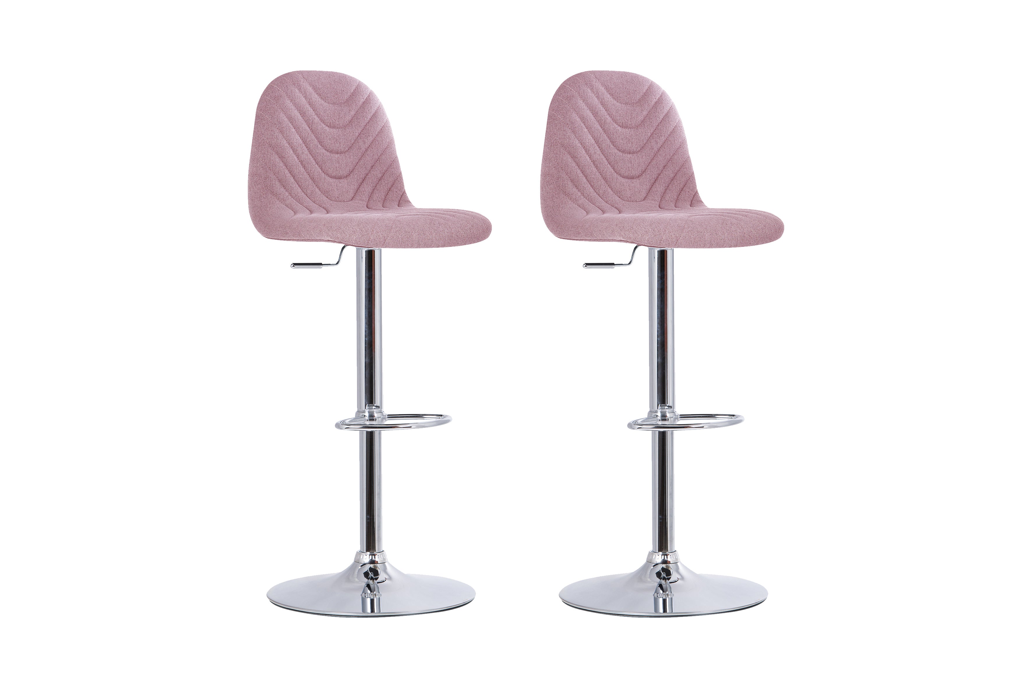 Barhocker CASINO / Moderner Barhocker in hellgrau, anthrazit oder rosa / Gestell verchromt mit Höhenverstellung / 360° drehbar / B 41,H 91,5-112,T 52,5 cm