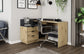 Winkelschreibtisch BELFAST / Rechts oder Links montierbar / 3 Schubkästen / Anthrazit, Weiß-Anthrazit, Artisan Eiche (Eiche-Optik) oder Old Wood (Altholz-Optik) /Bürotisch / Eckschreibtisch / Schreibtisch / B 129, H 83,5, T 105 cm