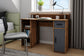 Schreibtisch DIEGO / Arbeits-Tisch mit viel Stauraum in Sonoma Eiche (Eiche-Optik), weiß, Old Wood (Altholz-Optik) / Computer-Tisch / 1 Schublade, 1 Tür, 3 offene Fächer / 120x88x55cm (BxHxT)