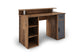 Schreibtisch DIEGO / Arbeits-Tisch mit viel Stauraum in Sonoma Eiche (Eiche-Optik), weiß, Old Wood (Altholz-Optik) / Computer-Tisch / 1 Schublade, 1 Tür, 3 offene Fächer / 120x88x55cm (BxHxT)