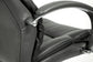 Chefsessel Paul-XXL/ bis 150 kg belastbar /Federkern-Sitz /Gestell Metall verchromt /Armlehnen gepolstert/Bezug Kunstleder dunkelgrau /Absatz schwarz /B 64, H 108-118, T 72 cm