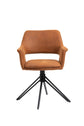 ESTELLE Stuhl, 2-er Set, Gestell schwarz, in braun oder anthrazit