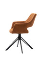 ESTELLE Stuhl, 2-er Set, Gestell schwarz, in braun oder anthrazit