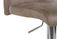 Barhocker FIRE / Moderner Barhocker Vintage braun / Gestell verchromt mit Höhenverstellung / 360° drehbar / B 40, H 97-120, T 48 cm