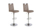 Barhocker FIRE / Moderner Barhocker Vintage braun / Gestell verchromt mit Höhenverstellung / 360° drehbar / B 40, H 97-120, T 48 cm