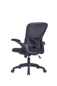 Bürostuhl FLEX / optional mit Kopfstütze / Kunststoff schwarz, Netzstoff schwarz / Wippmechanik / Armlehne klappbar / Lordoseneinstellung / B 62, H 95-103, T 58,5 cm oder B 62, H 111-119, T 66 cm