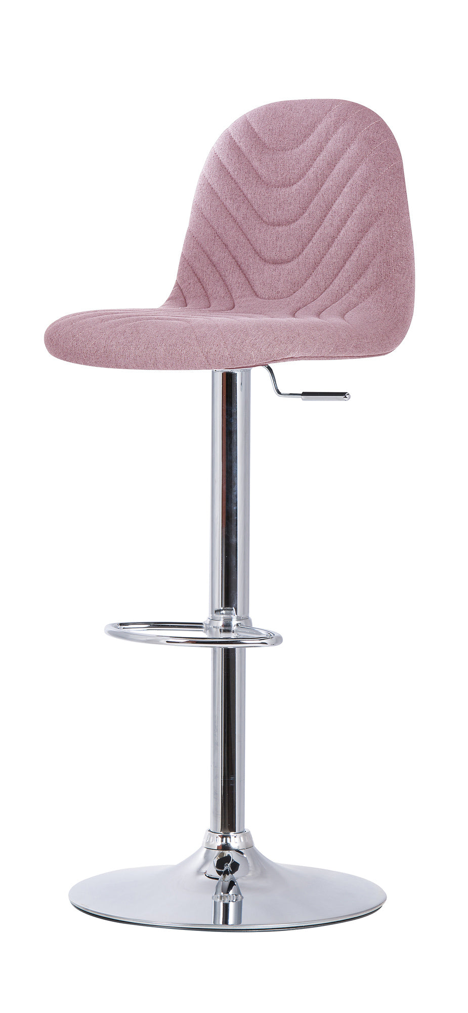 Barhocker CASINO / Moderner Barhocker in hellgrau, anthrazit oder rosa / Gestell verchromt mit Höhenverstellung / 360° drehbar / B 41,H 91,5-112,T 52,5 cm