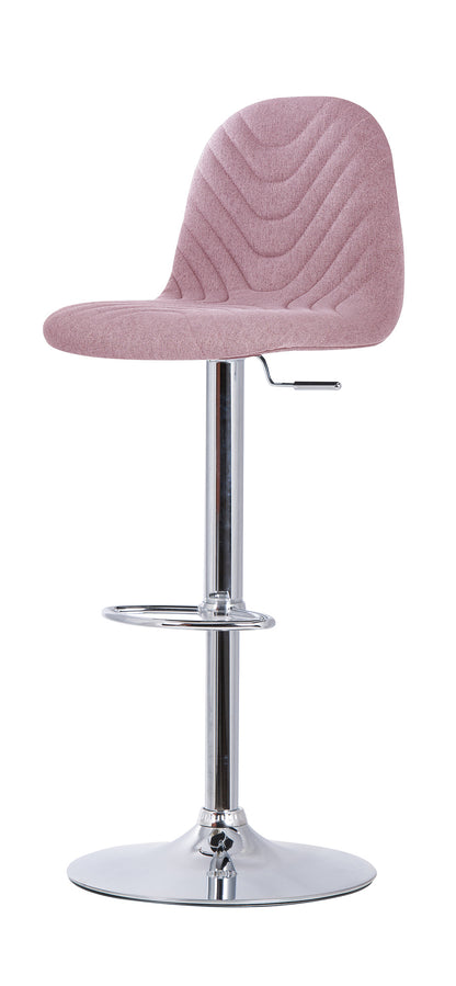 Barhocker CASINO / Moderner Barhocker in hellgrau, anthrazit oder rosa / Gestell verchromt mit Höhenverstellung / 360° drehbar / B 41,H 91,5-112,T 52,5 cm