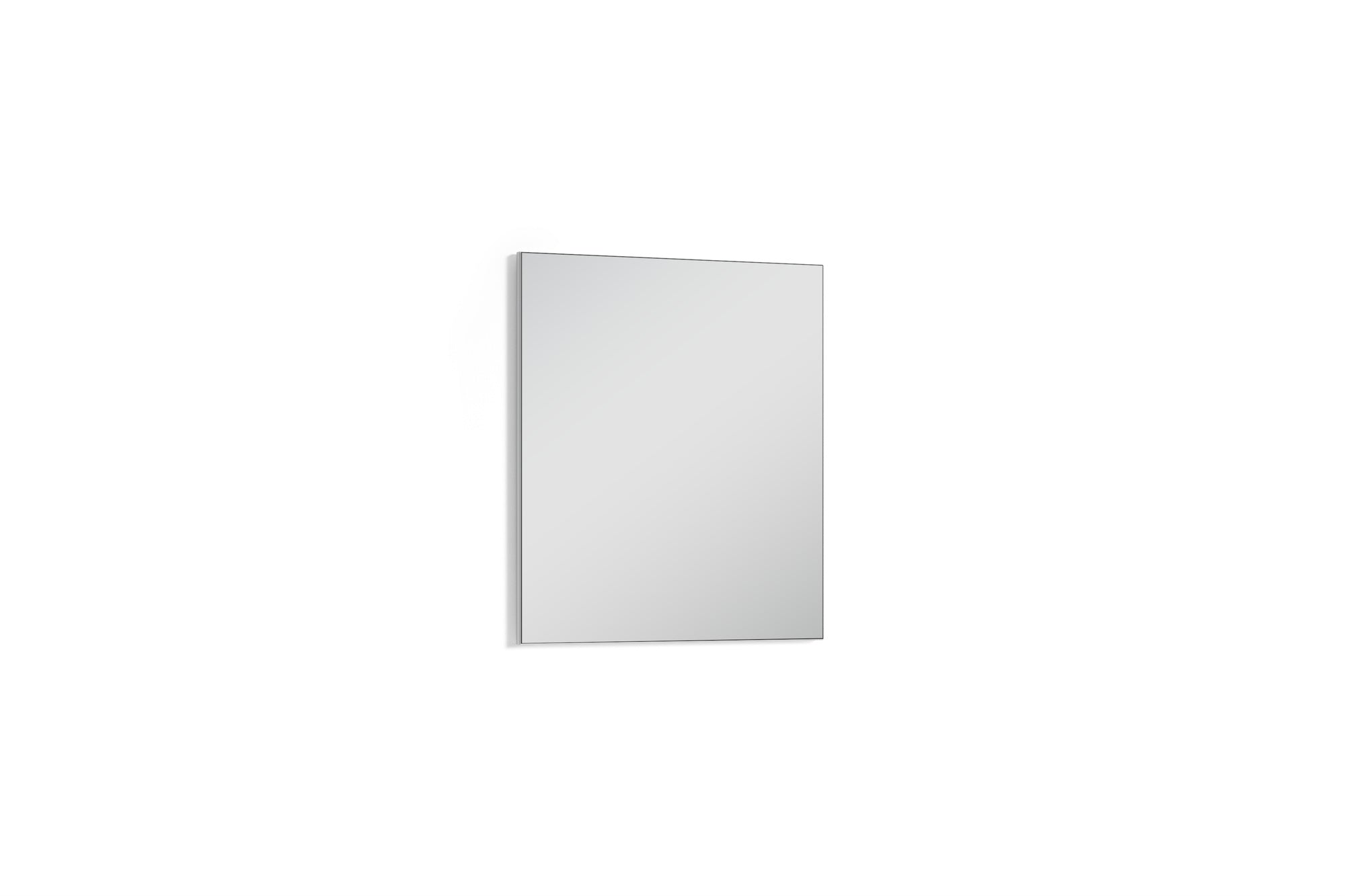 Wand-Spiegel JAKOB / Kante in anthrazit oder weiß / 60 x 70 cm / Zeitloser Hänge-Spiegel / Garderoben-Set / Flur / Badezimmer-Möbel / Moderner Designer Spiegel / B 60, H 70, T 2 cm