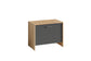 Sitzbank BEN / Schuhschrank in Artisan Eiche (Eiche-Optik), Old Wood (Altholz-Optik) oder weiß / kleine Flur-Kommode mit Klappe und Einlegeboden / B 60, H 48, T 35 cm