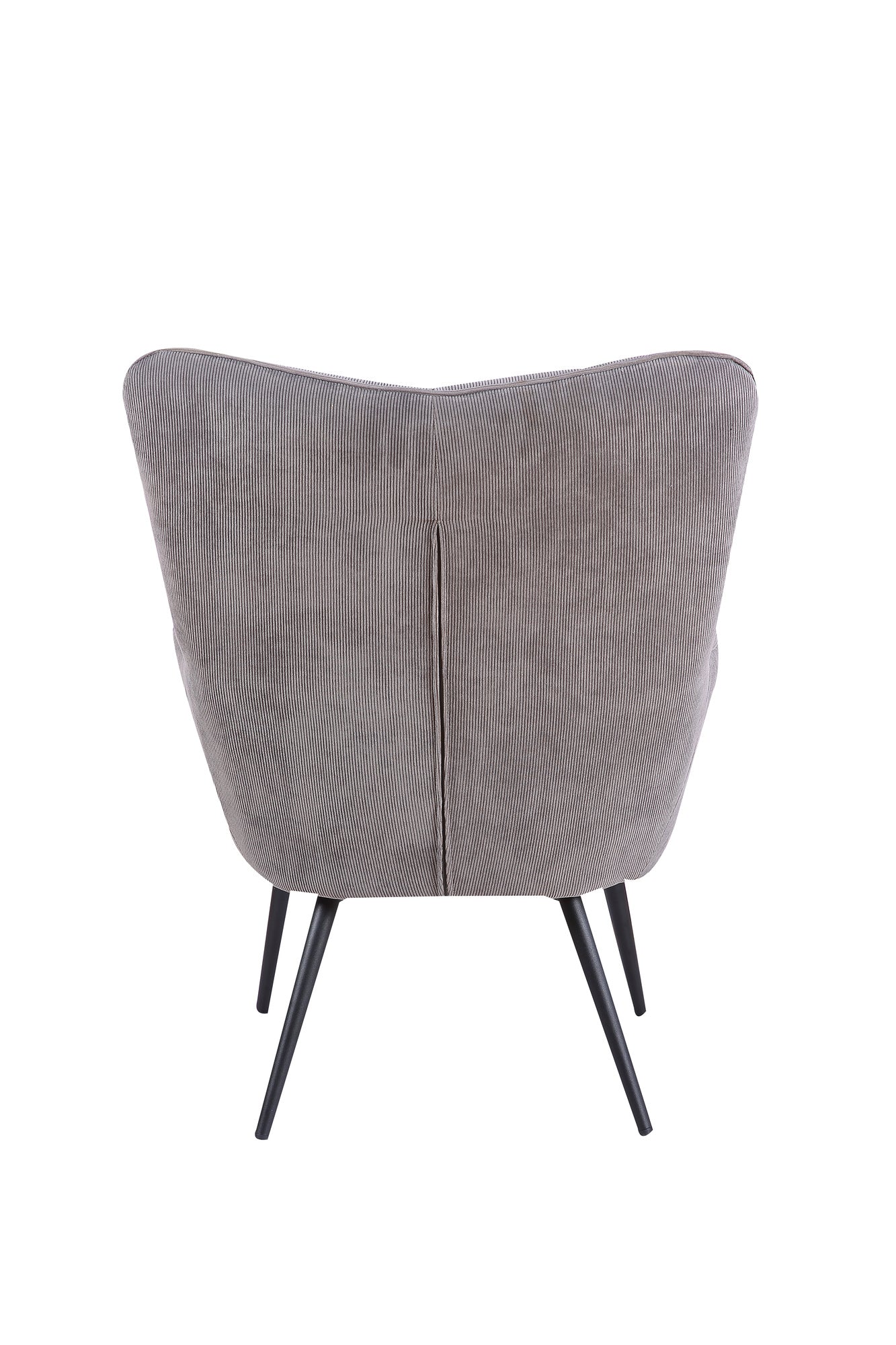 Sessel Uta / Cord grau, Samt schwarz, Webstoff dunkelgrau, Samt dunkelgrün, Webstoff sandfarben / Gestell schwarz pulverbeschichtet / Relaxsessel / Armlehnen-Sessel / B 72, H 97, T 80 cm