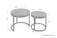 Couchtisch SELMA / Akazie natur, Metall schwarz / B 50, H 45, T 50 cm , B 40, H 40, T 40 cm