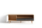 TV-Board BILL / Lowboard Artisan Eiche Optik hellbraun / Fernsehtisch mit 1 Klappe und 1 Tür / Fernsehschrank mit Soundbar-Fach / Schlaufen-Griffe / B 150, H 50, T 36,5 cm