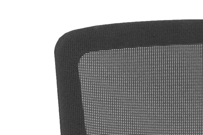 Chefsessel Long / Kunststoff schwarz / Bezug Stoff / Mesh schwarz oder rot / Wippmechanik / Sicherheitsklemmschutz/Höhenverstellung / gebremste Sicherheitsrollen / B 52,5, H95,5-103, T 60,5