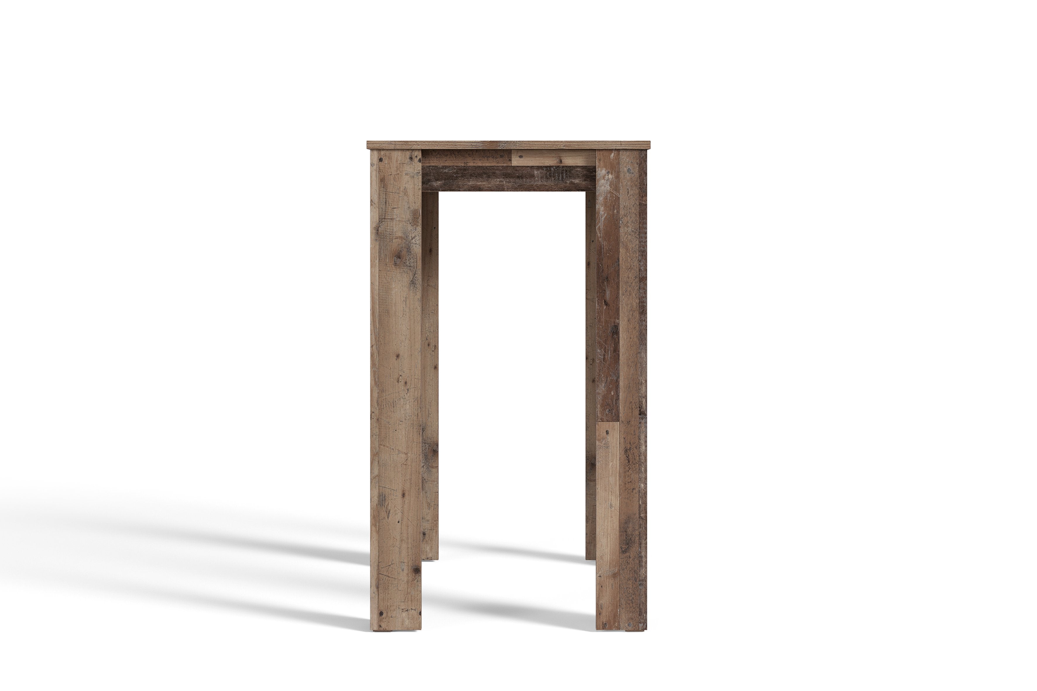 Bartisch Nele / Industrial-Look Küchentisch in Old Wood-Optik / Hoher Esstisch / 80 x 60, H 104 cm