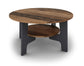 Couchtisch JONNY / Melamin anthrazit, weiß, Artisan Eiche (Eiche-Optik) oder Old Wood (Altholz-Optik) / D 80, H 42,5 cm / mit praktischem Ablageboden