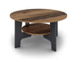 Couchtisch JONNY / Melamin anthrazit, weiß, Artisan Eiche (Eiche-Optik) oder Old Wood (Altholz-Optik) / D 80, H 42,5 cm / mit praktischem Ablageboden