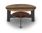Couchtisch JONNY / Melamin anthrazit, weiß, Artisan Eiche (Eiche-Optik) oder Old Wood (Altholz-Optik) / D 80, H 42,5 cm / mit praktischem Ablageboden