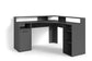 Schreibtisch FOX / Gaming-Tisch in anthrazit, weiß oder Old Wood (Altholz-Optik) / Mit viel Stauraum und großer Tischplatte / Computer-Tisch / PC / Arbeits-Tisch / B 139, H 90,8, T 139 cm