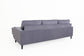 Ecksofa ATLANTA / Cord grau / Beine schwarz aus Massivholz / Longchair wahlweise rechts oder links montierbar / 218 x 144, H 78,5 cm