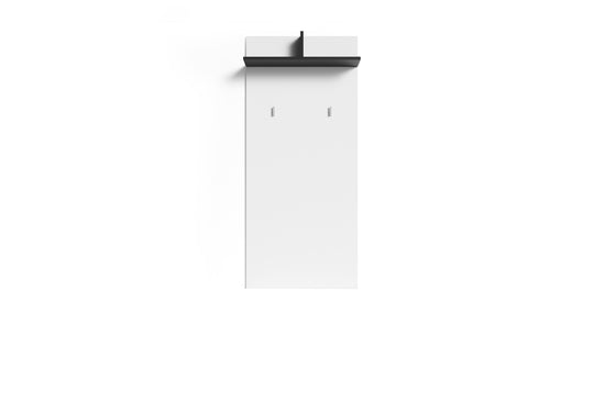 Wandpaneele BEN / Garderobe in Artisan Eiche (Eiche-Optik), Old Wood (Altholz-Optik) oder weiß / mit zwei Kleiderhaken und Hutablage / Flurgarderobe für die Wand / B 60, H 136, T 27 cm