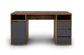 Schreibtisch LOBO / Arbeits-Tisch in weiß, Artisan Eiche (Eiche-Optik) oder Old Wood (Altholz-Optik) / Computer-Tisch mit 3 Schubladen, 1 Tür und 2 offenen Fächern / Große Arbeits-Fläche 138 x 55cm / Bürotisch / 138x75x55 cm (BxHxT)