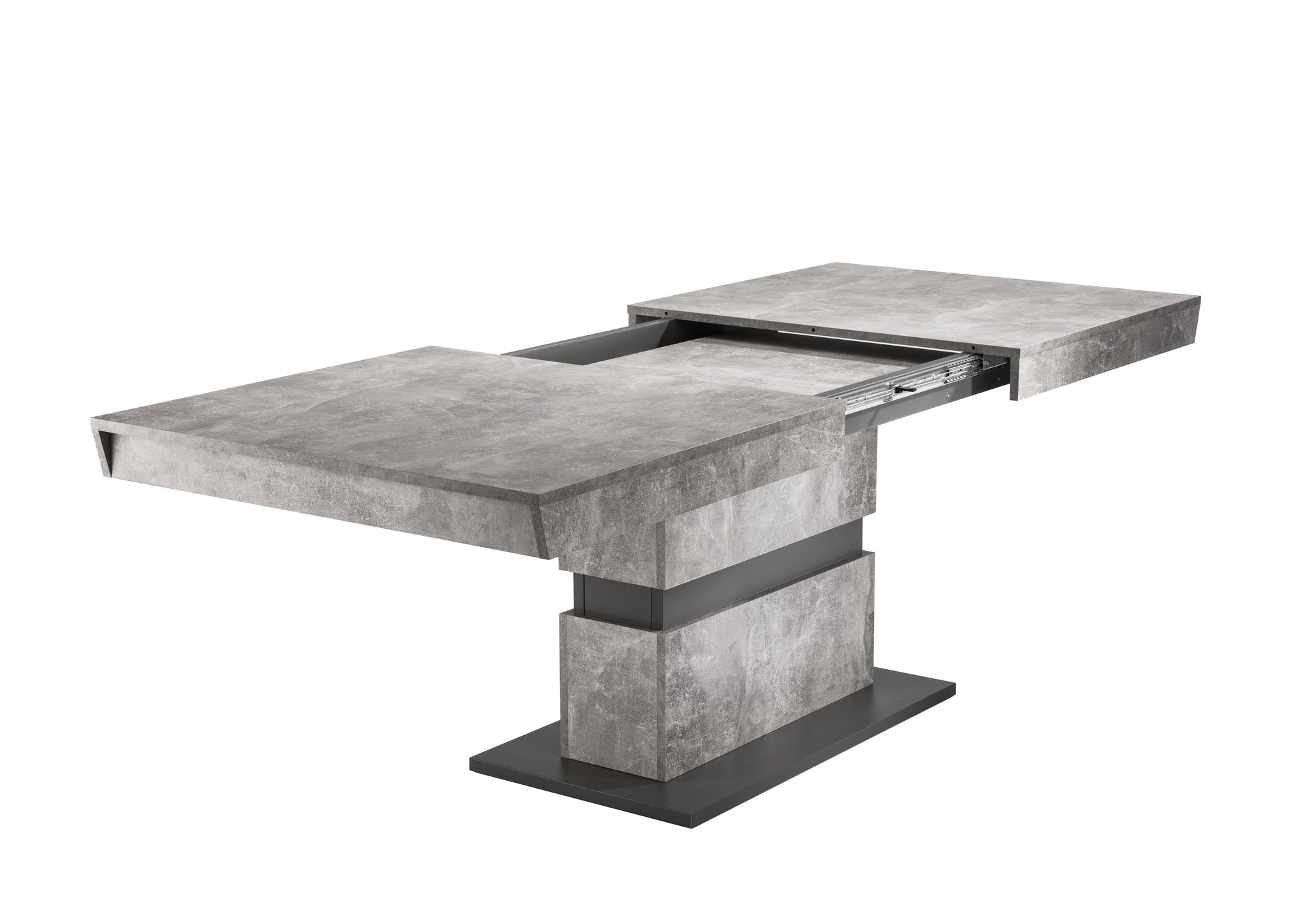 Esszimmertisch MATTHEW / Küchen-Tisch 140 cm mit Auszugsfunktion auf 195 cm / Auszugstisch Light Atelier oder Old Wood / Esstisch ausziehbar mit Einlegeplatte / 140-195 x 90, H 75 cm