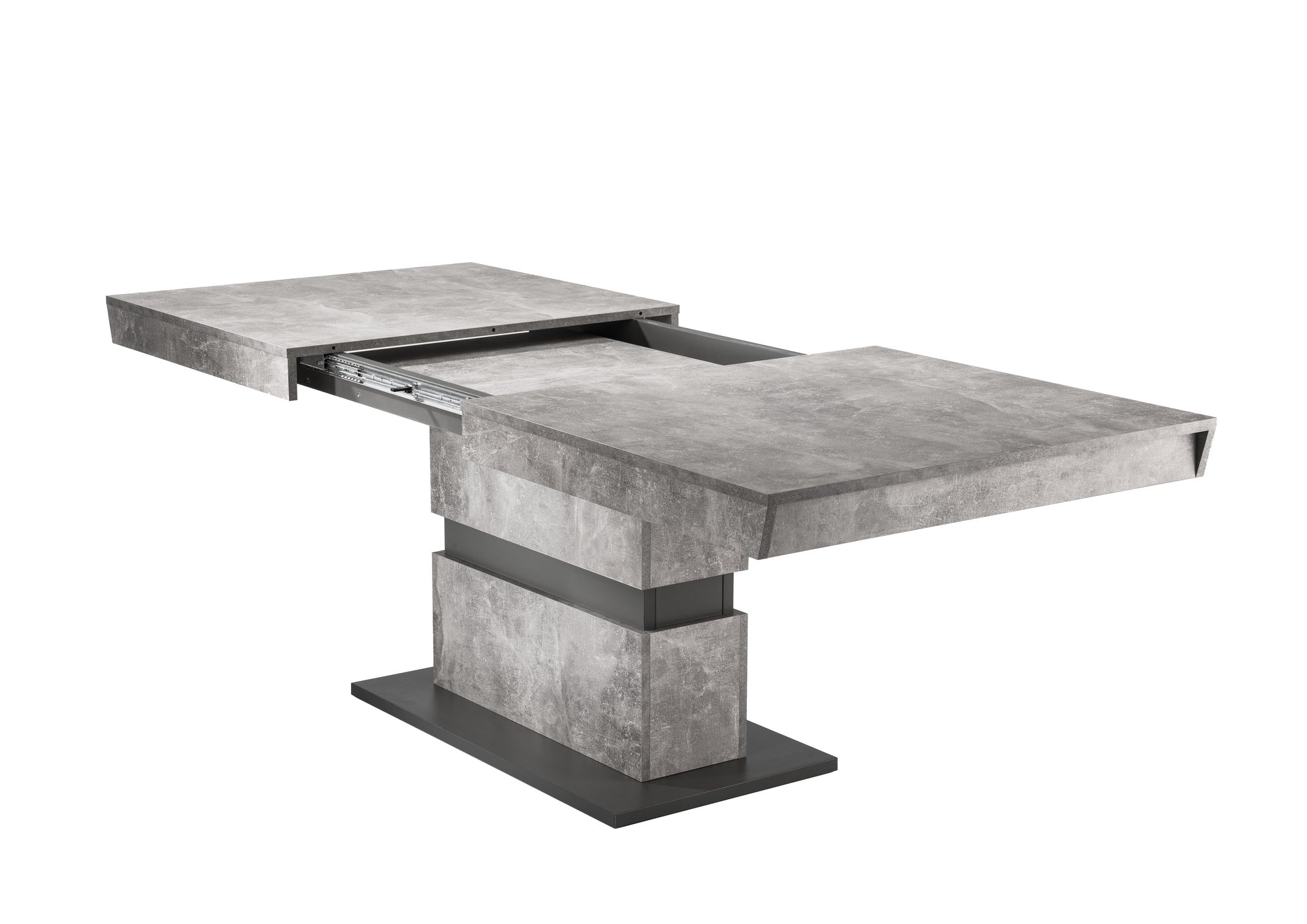 Esszimmertisch MATTHEW / Küchen-Tisch 140 cm mit Auszugsfunktion auf 195 cm / Auszugstisch Light Atelier oder Old Wood / Esstisch ausziehbar mit Einlegeplatte / 140-195 x 90, H 75 cm