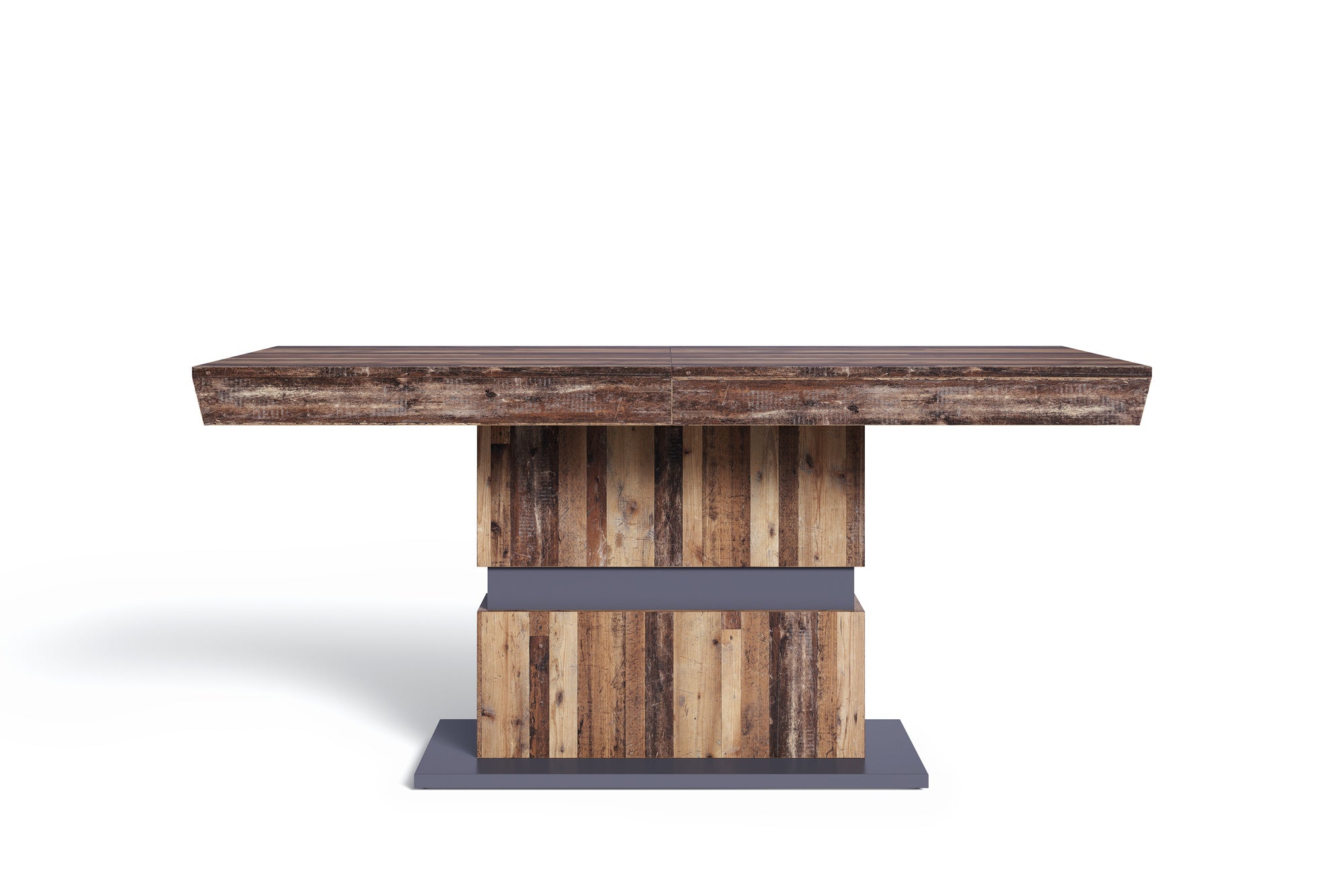 Esszimmertisch MATTHEW / Küchen-Tisch 160 cm mit Auszugsfunktion auf 215 cm / Auszugstisch Artisan Eiche, Light Atelier oder Old Wood / Esstisch ausziehbar mit Einlegeplatte / 160-215 x 90, H 75 cm