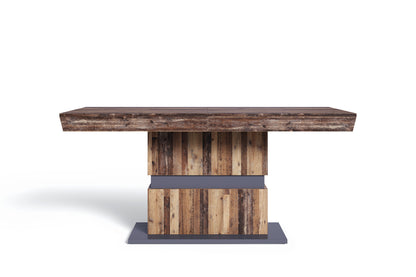 Esszimmertisch MATTHEW / Küchen-Tisch 160 cm mit Auszugsfunktion auf 215 cm / Auszugstisch Artisan Eiche, Light Atelier oder Old Wood / Esstisch ausziehbar mit Einlegeplatte / 160-215 x 90, H 75 cm