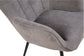 Sessel Uta / Cord grau, Samt schwarz, Webstoff dunkelgrau, Samt dunkelgrün, Webstoff sandfarben / Gestell schwarz pulverbeschichtet / Relaxsessel / Armlehnen-Sessel / B 72, H 97, T 80 cm