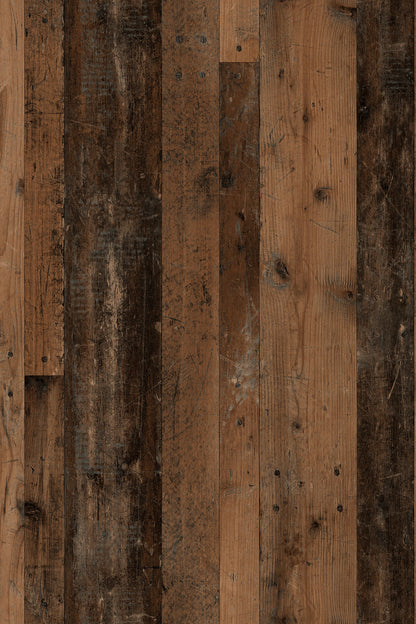 Spiegel-Schrank JAKOB / Eintüriger Hochschrank mit Spiegeltür / Artisan Eiche (Eiche-Optik), weiß oder Old Wood (Altholz-Optik) / Griffe silber oder schwarz / Tür variabel rechts oder links / 5 Fächer / Garderoben-Schrank / B 49, H 196, T 30 cm