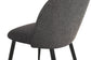 Esszimmerstuhl 2er Set Nayla / Samt grau, Cord dunkelgrau, Webstoff dunkelgrau / Gestell Metall in schwarz pulverbeschichtet / Esszimmerstuhl / mit Rautensteppung im Rücken / bis 110 kg / B 51, H 81,5, T 60 cm
