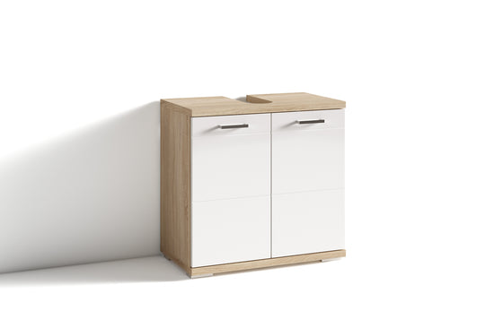 Waschbeckenunterschrank NEBRASKA / in anthrazit, Sonoma Eiche (Eiche-Optik) oder weiß / B 60, H 59, T 31,5 cm / 2-türig