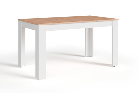NORI Tisch, Breite 120 oder 140 cm, Tischplatte in Eiche-Optik, Gestell in anthrazit oder weiß