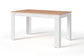 NORI Tisch, Breite 120 oder 140 cm, Tischplatte in Eiche-Optik, Gestell in anthrazit oder weiß