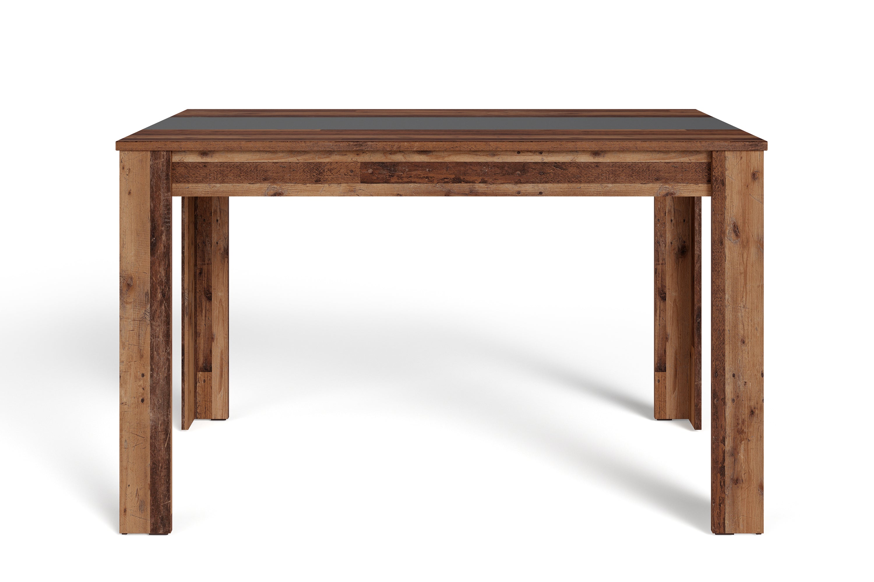 NORI Tisch, Breite 120, 140 oder 160 cm, Einlegeplatte schwarz/weiß, in Eiche-Optik, weiß oder Old-Wood-Optik