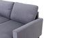 Ecksofa ATLANTA / Cord grau / Beine schwarz aus Massivholz / Longchair wahlweise rechts oder links montierbar / 218 x 144, H 78,5 cm