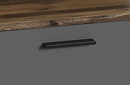 Sitzbank BEN / Schuhschrank in Artisan Eiche (Eiche-Optik), Old Wood (Altholz-Optik) oder weiß / kleine Flur-Kommode mit Klappe und Einlegeboden / B 60, H 48, T 35 cm