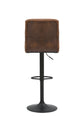 Barhocker 2er Set Phil / Vintage-Bezug in braun / Gestell Metall schwarz / Barstuhl / Tresenhocker / bis 110 kg / B 42, H 98-120, T 51 cm