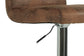 Barhocker 2er Set Phil / Vintage-Bezug in braun / Gestell verchromt / Barstuhl / Tresenhocker / bis 110 kg / B 42, H 98-120, T 51 cm