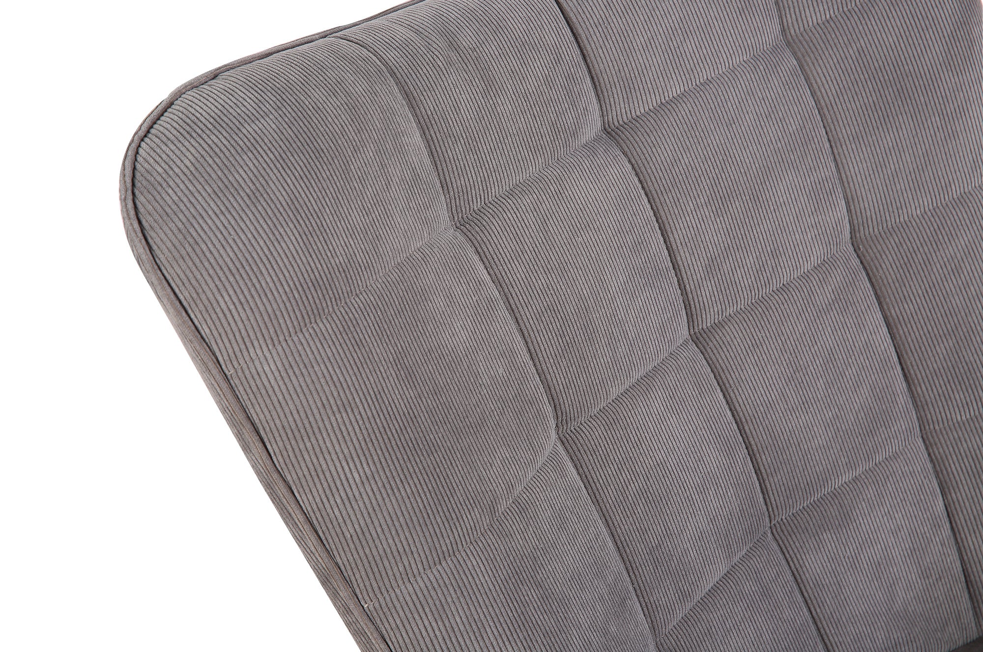 Sessel Uta / Cord grau, Samt schwarz, Webstoff dunkelgrau, Samt dunkelgrün, Webstoff sandfarben / Gestell schwarz pulverbeschichtet / Relaxsessel / Armlehnen-Sessel / B 72, H 97, T 80 cm