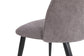 Esszimmerstuhl 2er Set Nayla / Samt grau, Cord dunkelgrau, Webstoff dunkelgrau / Gestell Metall in schwarz pulverbeschichtet / Esszimmerstuhl / mit Rautensteppung im Rücken / bis 110 kg / B 51, H 81,5, T 60 cm