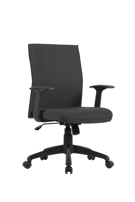 Chefsessel ROCKET Chefsessel / Kunststoff schwarz / Bezug Webstoff dunkelgrauschwarz, grün oder Cordstoff grau / Wippmechanik / Sicherheitsklemmschutz / Sicherheitsrollen / B 56, H 92,5-100,5,T 61,5 cm