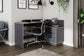 Winkelschreibtisch BELFAST / Rechts oder Links montierbar / 3 Schubkästen / Anthrazit, Weiß-Anthrazit, Artisan Eiche (Eiche-Optik) oder Old Wood (Altholz-Optik) /Bürotisch / Eckschreibtisch / Schreibtisch / B 129, H 83,5, T 105 cm
