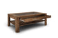 Couchtisch RALPH / moderner Sofatisch mit Glaseinlage und großzügiger Schublade in weiß, Artisan Eiche (Eiche-Optik) oder Old Wood (Altholz-Optik) / Beistelltisch mit viel Stauraum / B 110, H 43, T 67 cm