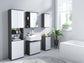 Badezimmer Seitenschrank / in anthrazit, Sonoma Eiche (Eiche-Optik) oder weiß / B 35,5, H 74, T 31,5 cm / mit 2 Schubkästen